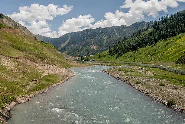 Kishanganga river in Gurez valley