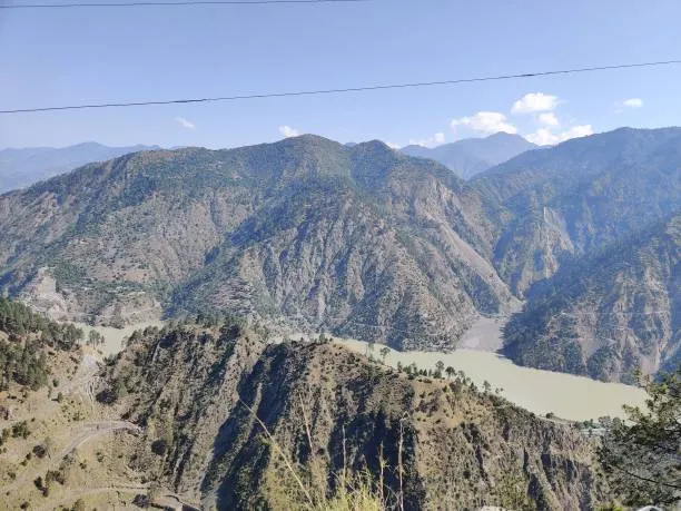 Chenab gorge mountain ridge view