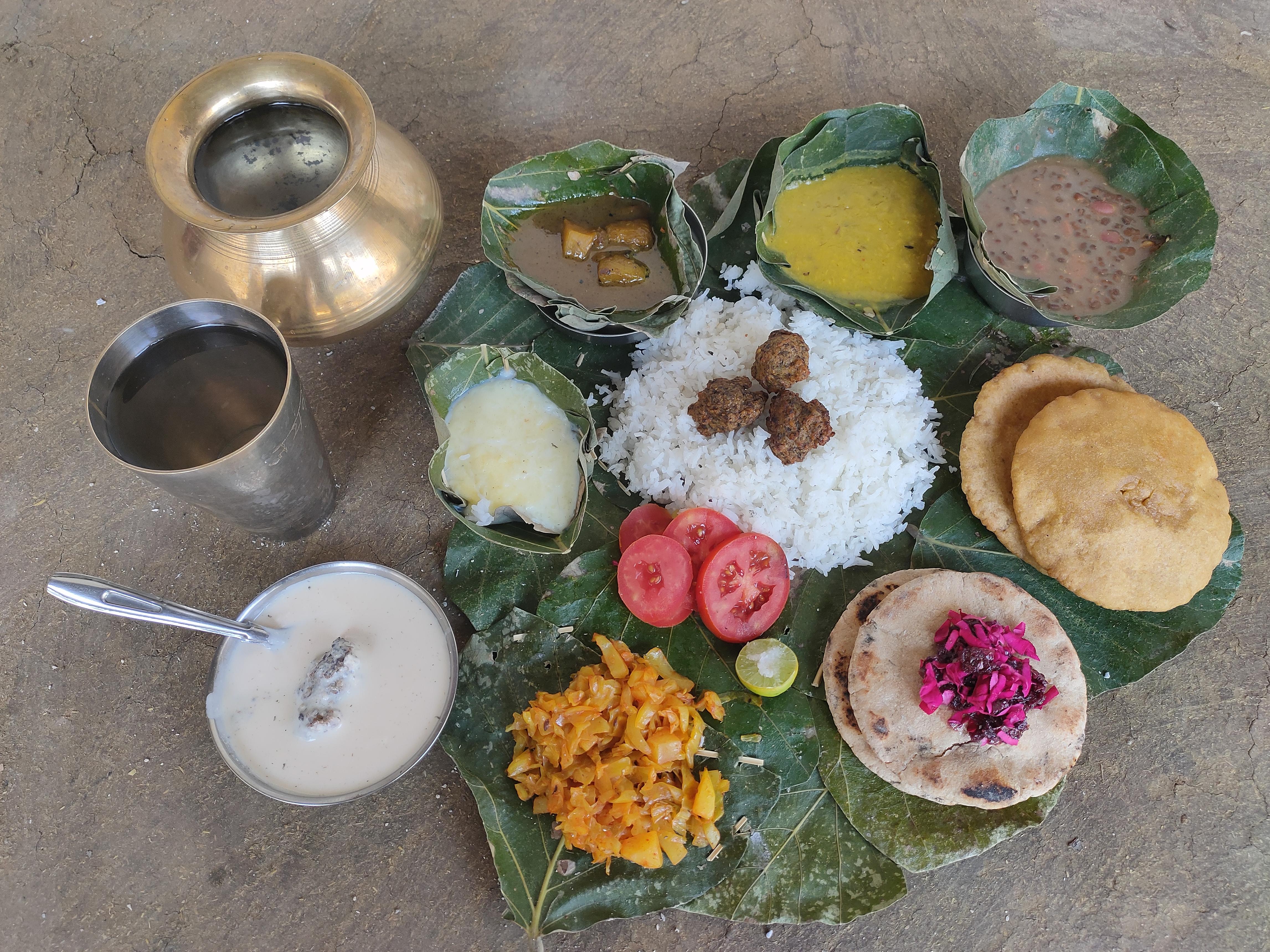 Traditional Dogra Dham Meal