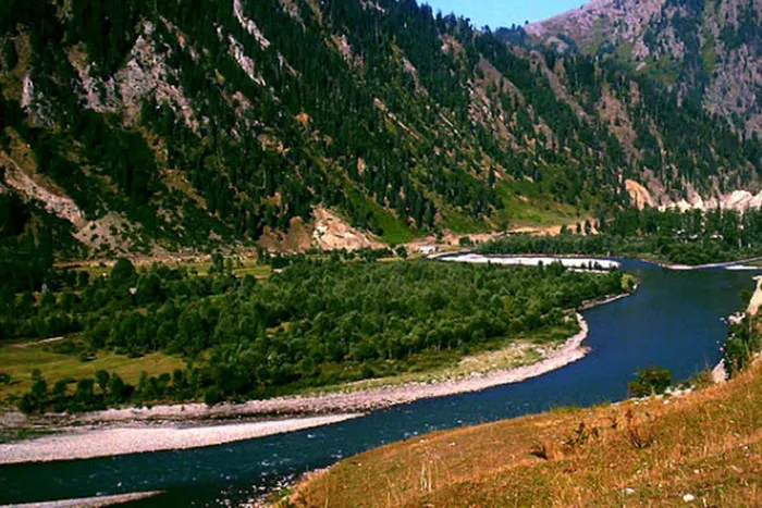 Kishanganga river in Keran gorge