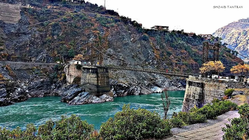 Historic Ramban suspension bridge