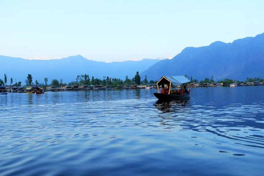 Shikara boat on Dal Lake